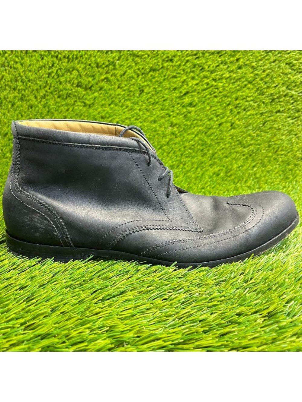 Cole Haan Edison Mens Size 9 Black Classic Leather‎ Ankle Chukka Boots Shoes
